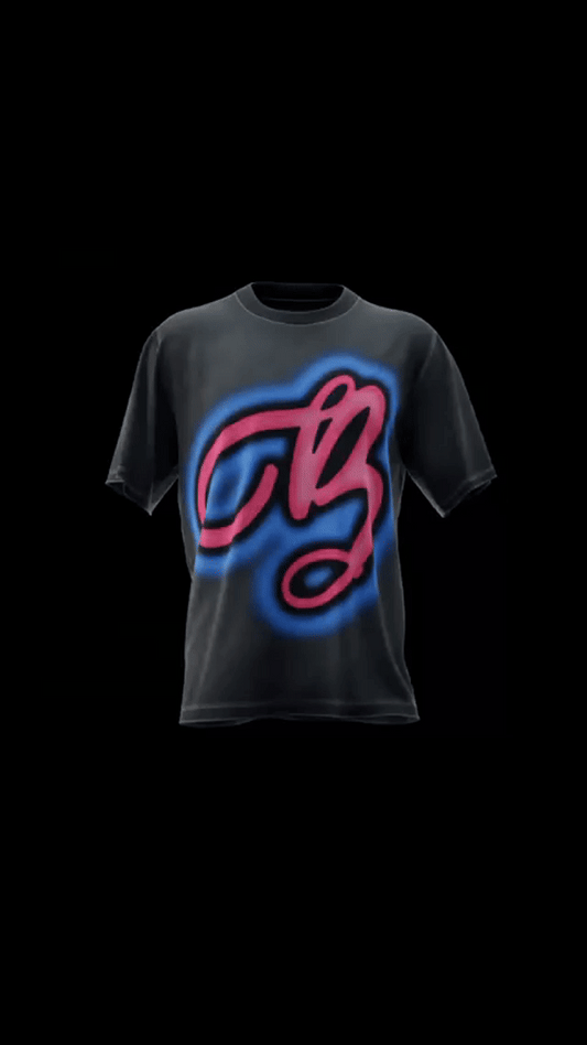 Bon Sin B ALL YOU CAN B AirBrushed  Black T-Shirt - 260 GSM