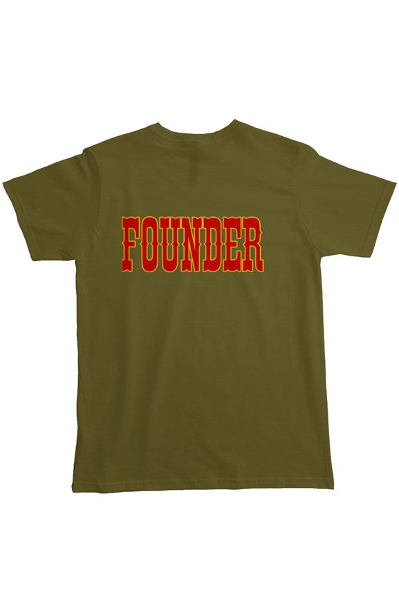 Bikers Club Founders Heavyweight T Shirt Olive