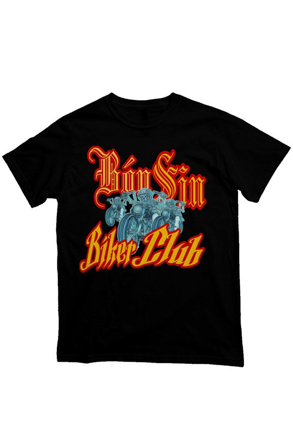 Biker Club Heavyweight T Shirt Black