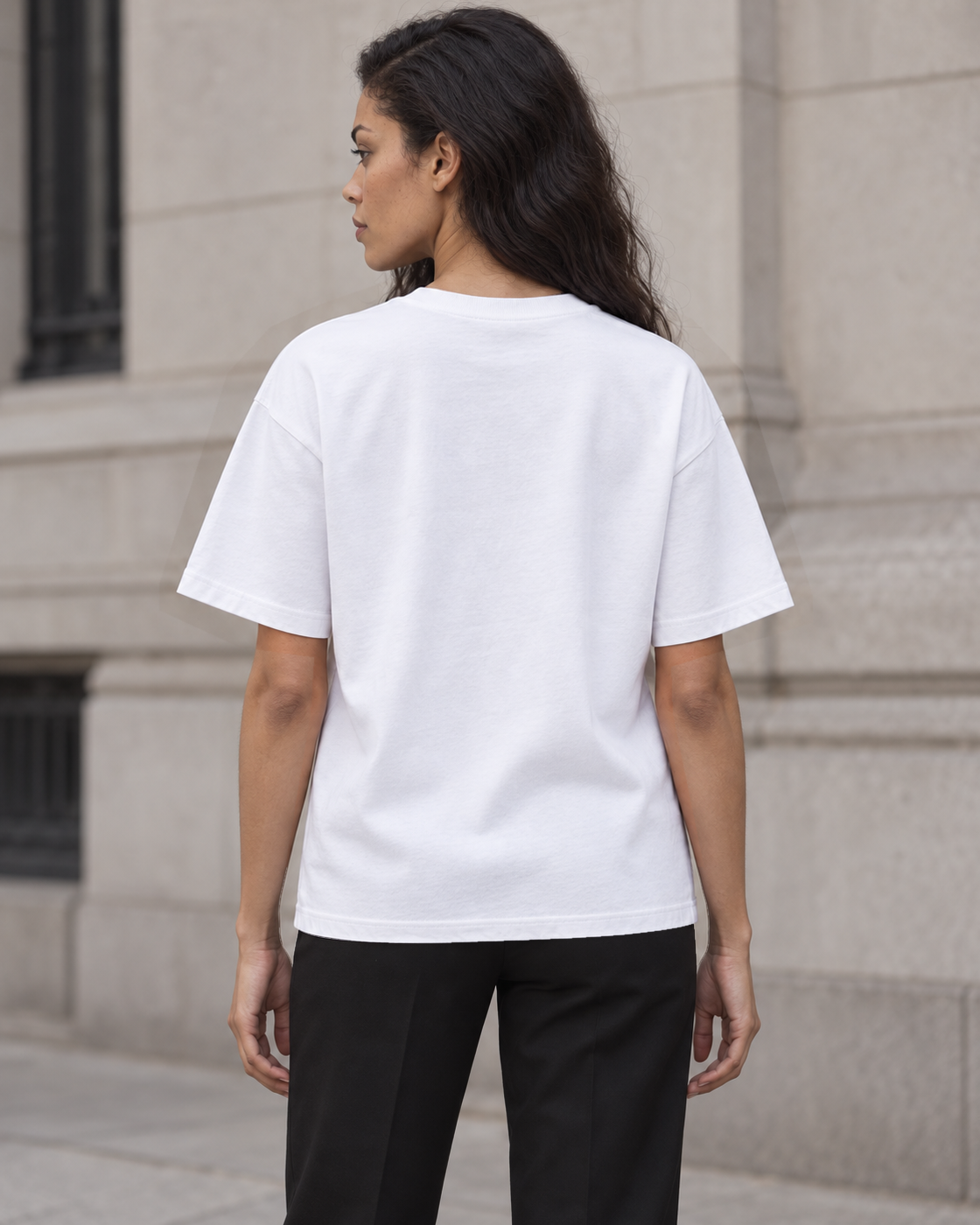 Bón Sin Script B Black & Gold T-Shirt — White — Back