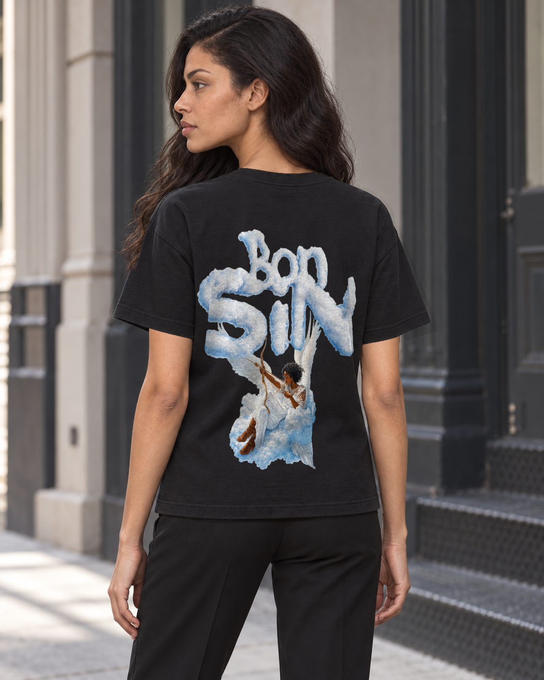 Bón Sin Sent Me An Angel — Black — Back