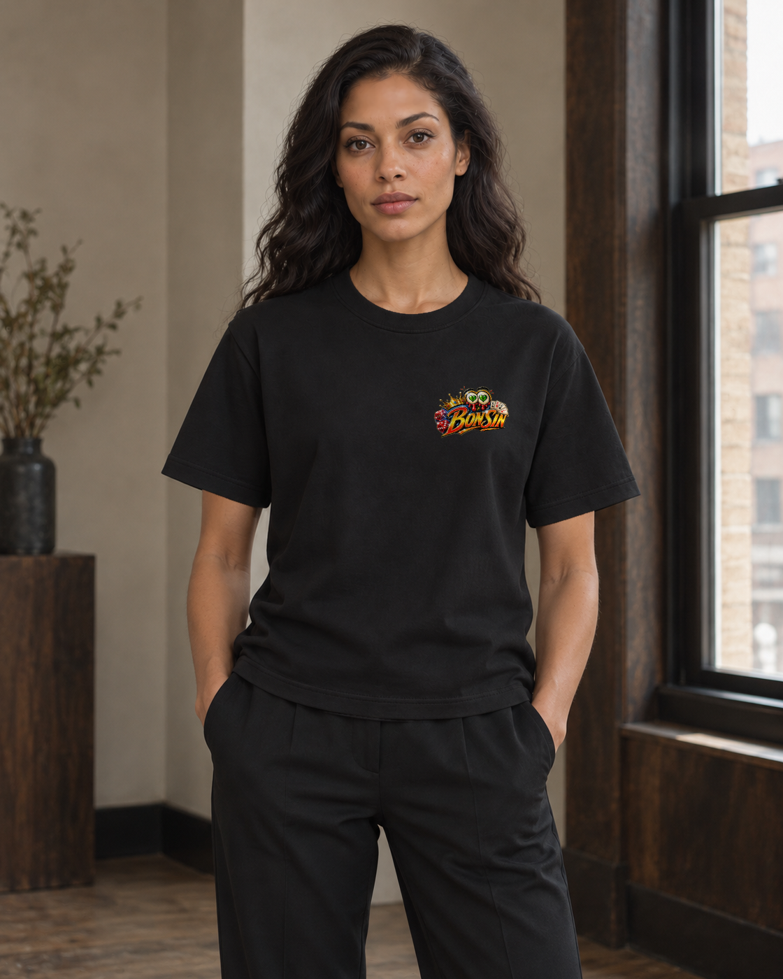Bón Sin Casino Royale T-Shirt — Black — Front
