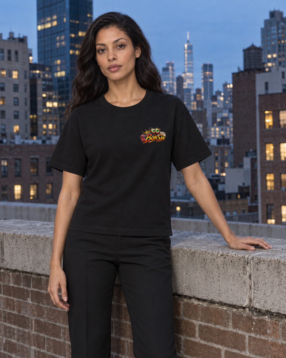 Bón Sin Casino Royale T-Shirt — Black — Lifestyle