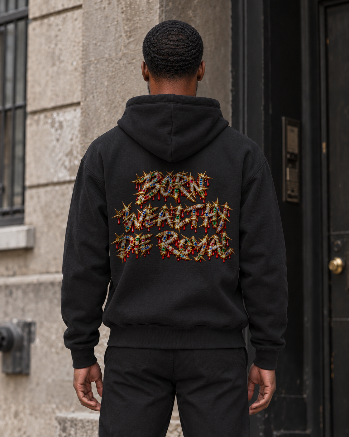 Bón Sin Jet Lifestyle Hoodie — Black — Back