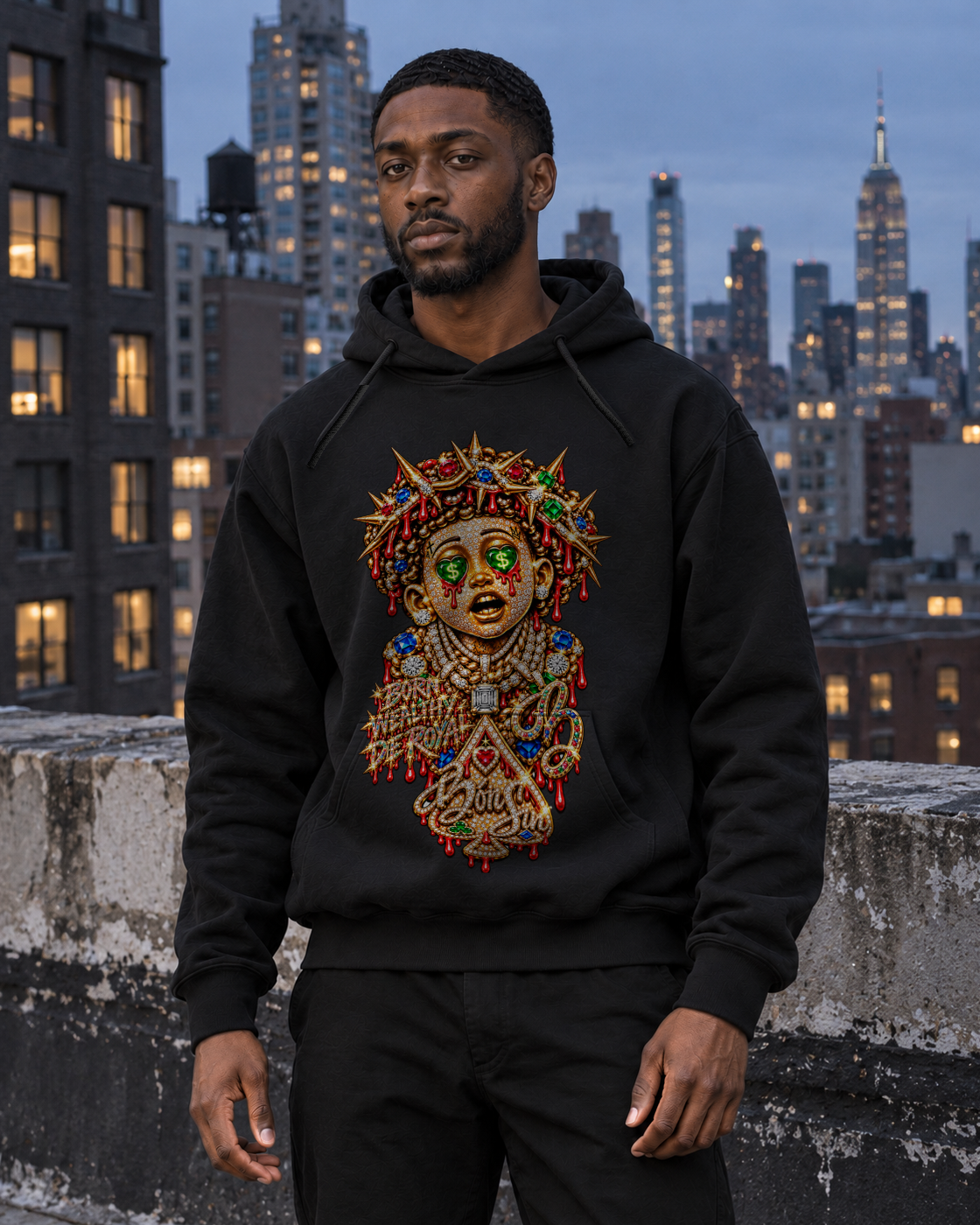 Bón Sin Jet Lifestyle Hoodie — Black — Lifestyle