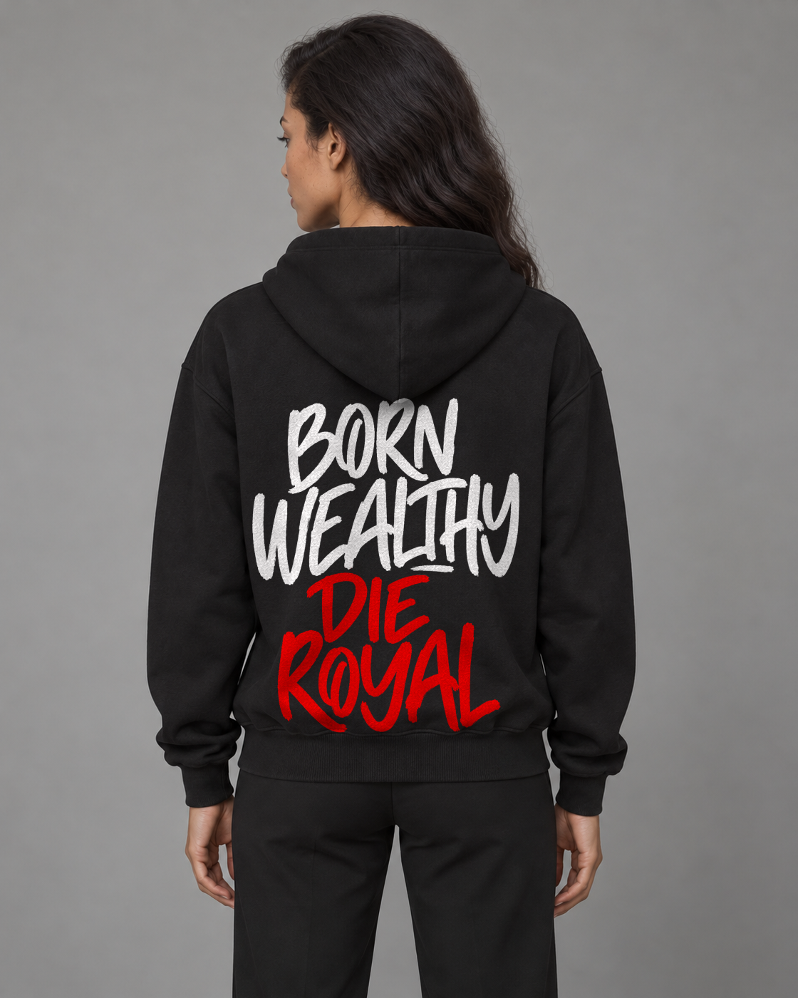 Bón Sin Loud Statements Hoodie — Black — Back