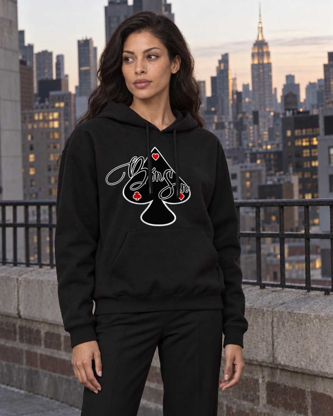 Bón Sin Loud Statements Hoodie — Black — Lifestyle