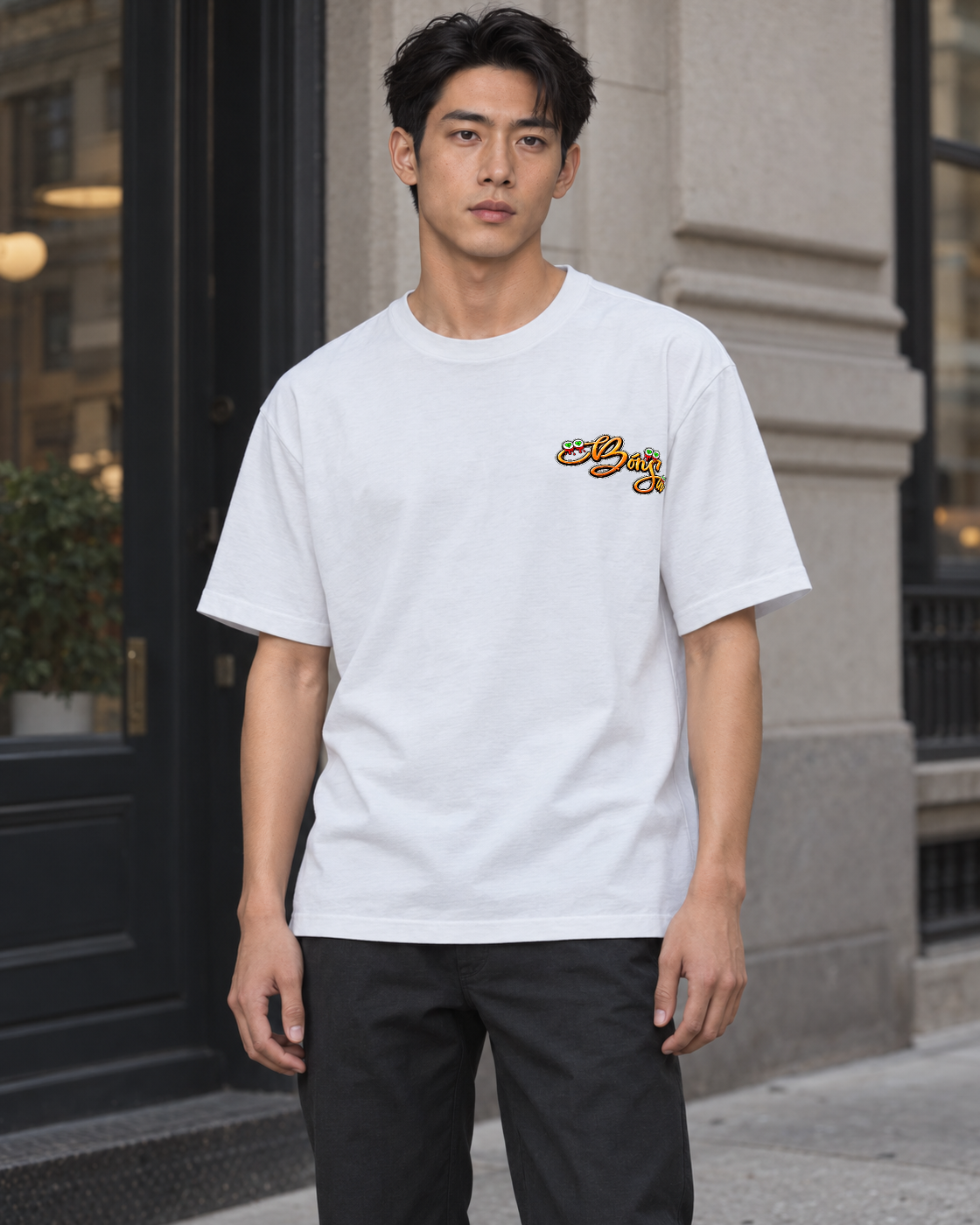 Bón Sin Royal Pressure T-Shirt — White — Front