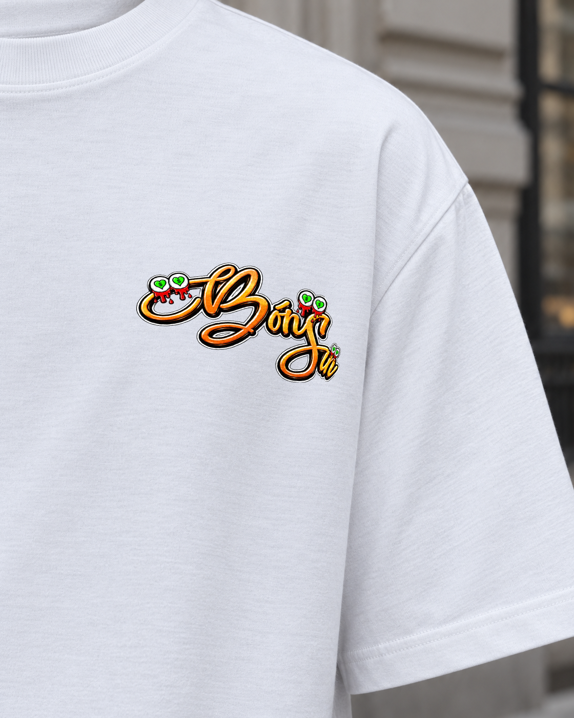 Bón Sin Royal Pressure T-Shirt — White — Detail