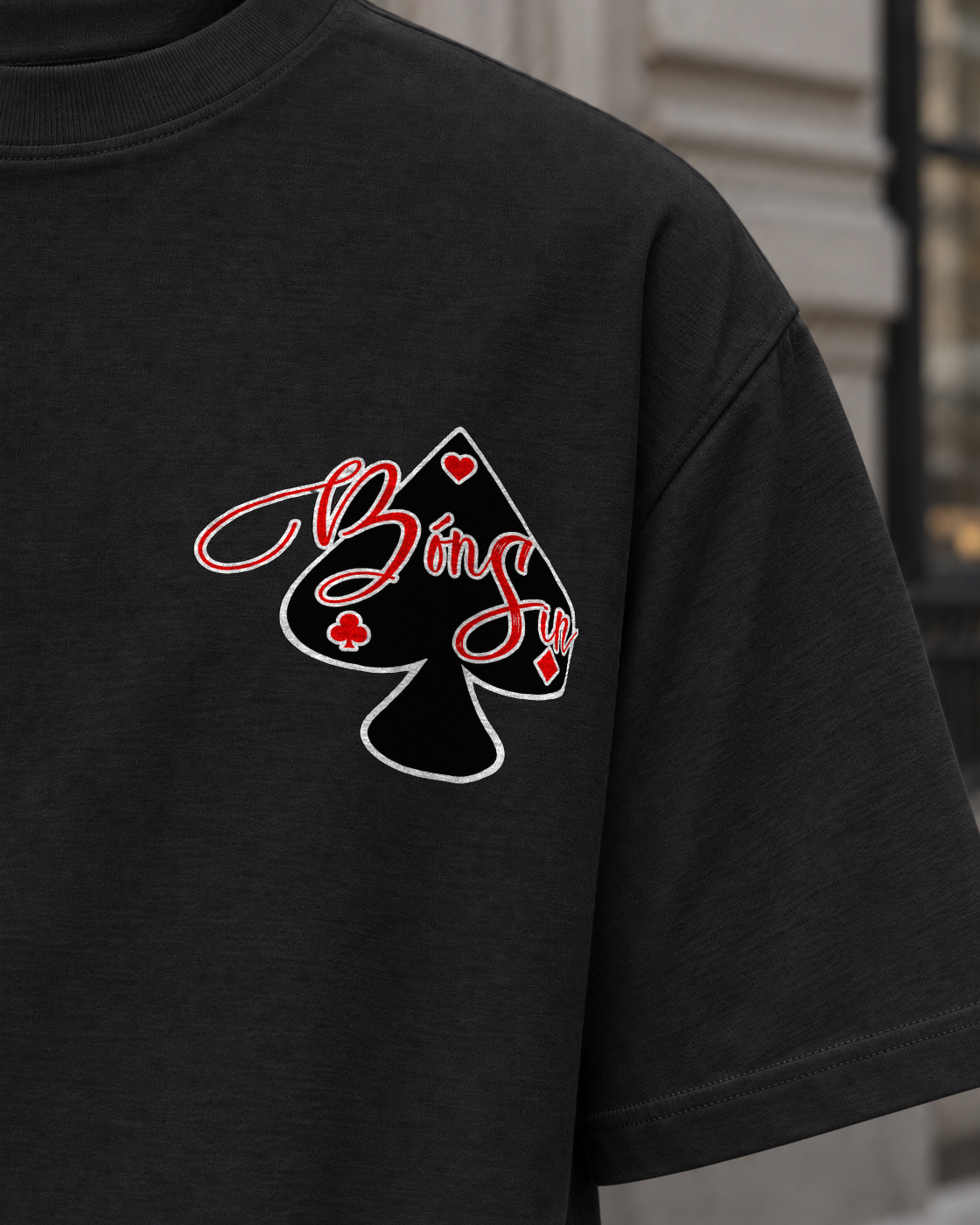 Bón Sin Loud Statements T-Shirt — Black — Detail
