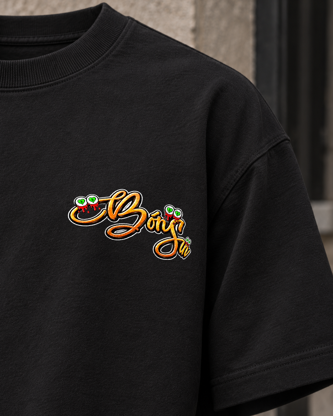 Royal Pressure T-Shirt — Black — DETAIL — approved Fall campaign