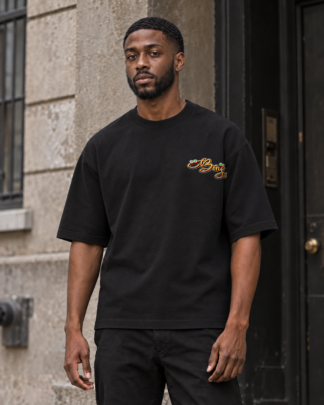 Royal Pressure T-Shirt — Black — Front — approved Fall campaign