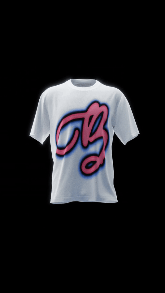 Bon Sin AirBrushed White T-Shirt — animated product preview
